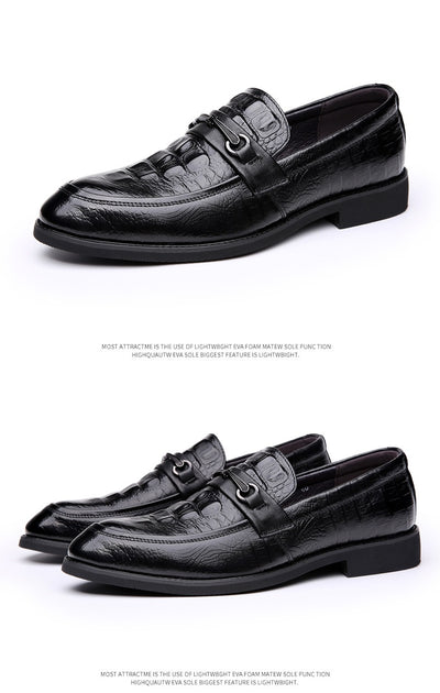 Zapatos de Cuero Cowhide Estilo Coreano Talla 36 - Punta Aguda Transpirables para Hombre - Image 21