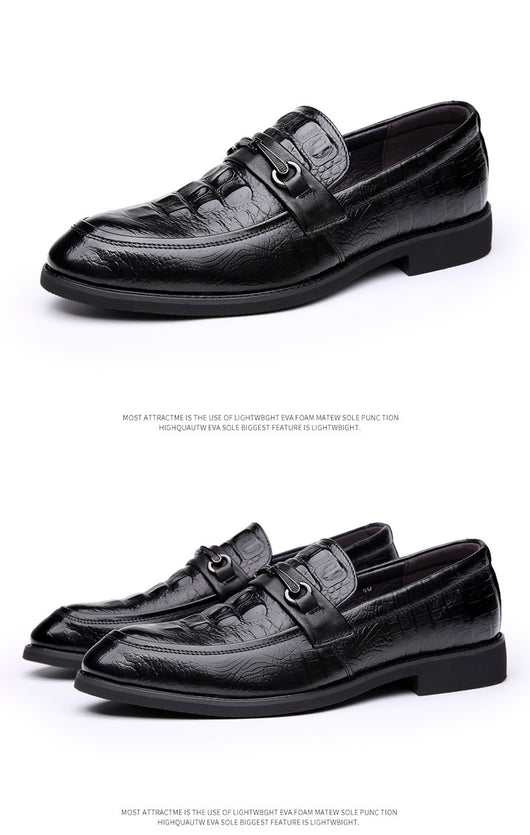 Zapatos de Cuero Cowhide Estilo Coreano Talla 36 - Punta Aguda Transpirables para Hombre - Image 21