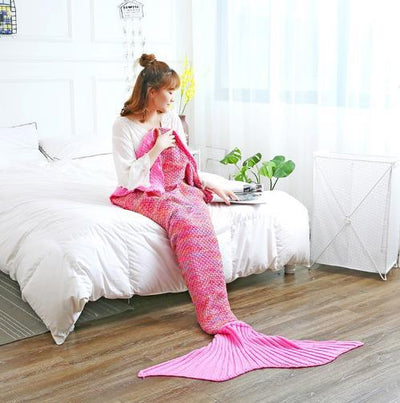 Manta Crochet con Patrón de Cuadrícula de Colores para Sofá - Image 3