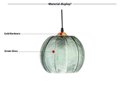 Lámpara Colgante de Cristal con Patrón de Hojas para Dormitorio - Image 21