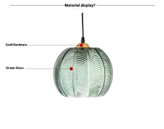 Lámpara Colgante de Cristal con Patrón de Hojas para Dormitorio - Image 21