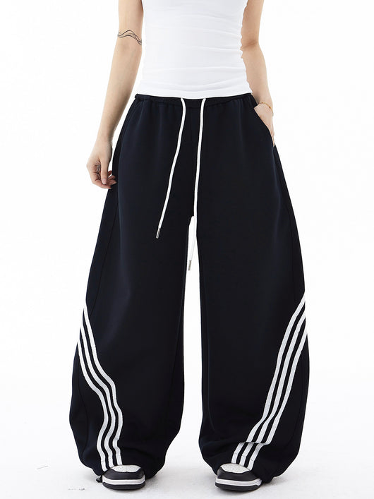 Pantalones de Chándal Cortos Retro a Rayas con Bloques de Color para Mujer - Image 19