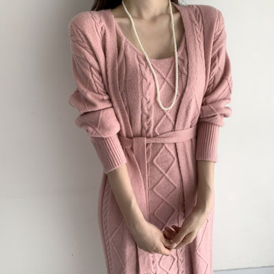 Cardigan de Lino con Vestido Tejido Integrado - Image 5