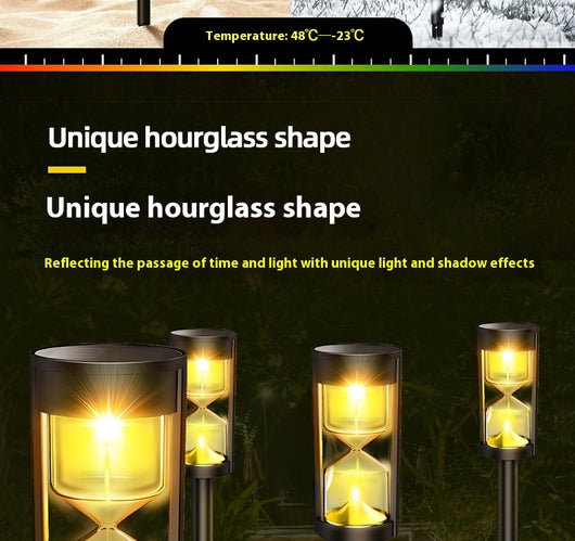 Lámpara Solar de Reloj de Arena para Jardín - Image 10