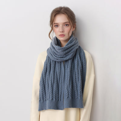 Bufanda de Lana Gruesa Otoño Invierno Estilo Europeo Americano con Textura Cashmere Artificial - Image 7