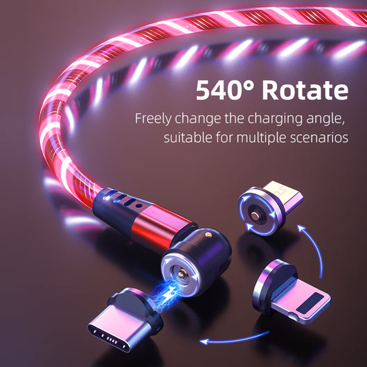 Cable Magnético Giratorio 540° para Transferencia de Datos