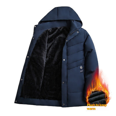 Abrigo Acolchado Ejecutivo con Capucha Desmontable para Hombre - Image 2