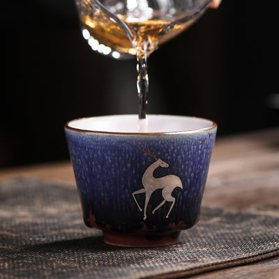 Juego de Tazas de Té de Cerámica Artesanal Estilo Japonés - Image 3