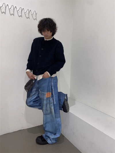 Jeans Rectos Sueltos Diseño Independiente Retro Americano para Hombre - Image 36