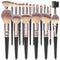 Set Completo de Brochas de Maquillaje Profesional - Polvo, Base y Sombras