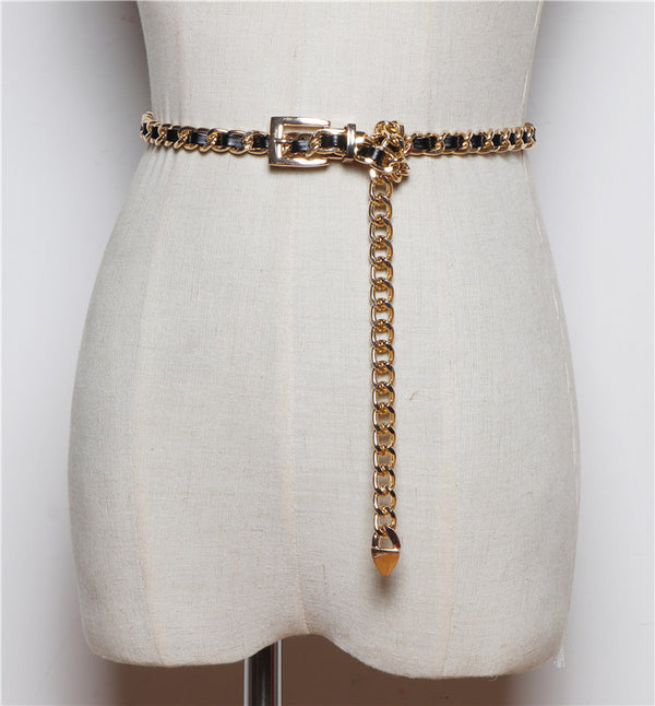 Conjunto de Falda con Cinturón y Suéter Versátil Estilo Coreano