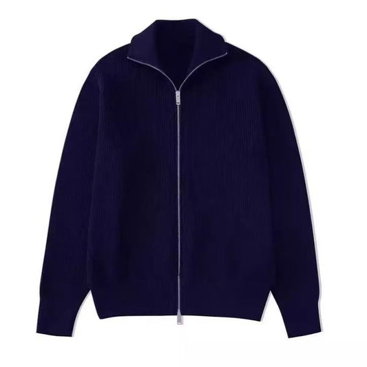 Cardigan para Hombre con Cuello Tipo Solapa y Cierre de Cremallera - Image 2