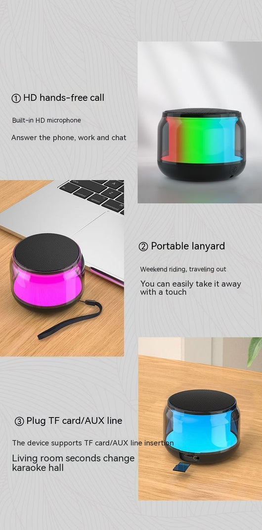 Parlante Bluetooth Compacto con Acabado Vitrificado - Image 11