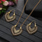 Conjunto de Aretes y Collar de Cuerda Trenzada Multicolor