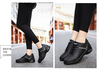 Zapatillas Deportivas para Mujer de Cuero con Suela Gruesa y Transpirabilidad - Image 25