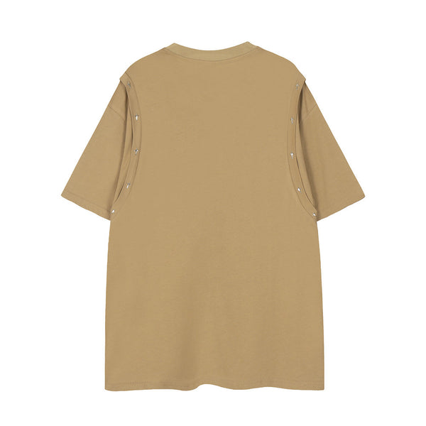 Camiseta Holgada con Bordado de Letras
