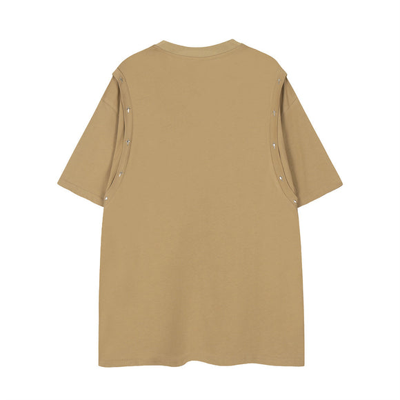 Camiseta Holgada con Bordado de Letras