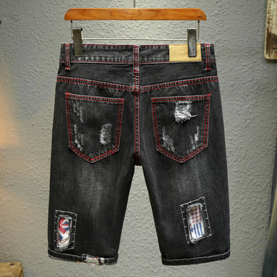 Shorts de Mezclilla Rotos con Parches - Tendencia Urbana Europa y América - Image 10