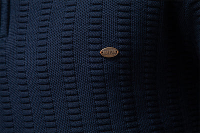 Suéter Hombre Jacquard a Rayas con Cierre Medio y Cuello Alto - Image 19