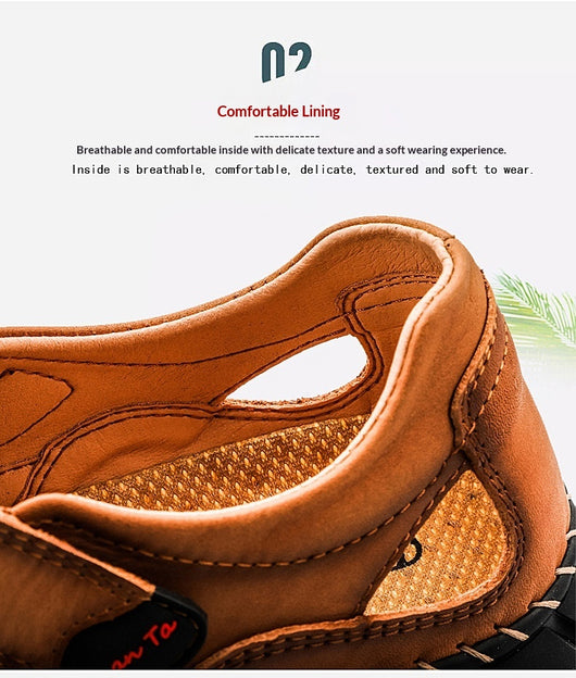 Sandalias Grandes para Hombre con Velcro y Detalles Cosidos - Image 13