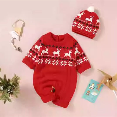 Enterizo Tejido para Bebé Diseño Reno Navideño - Perfecto para Primavera y Otoño - Image 2