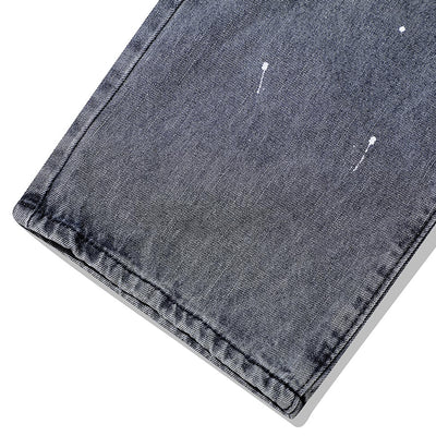 Jeans Azul Lavado con Bordado de Calavera para Hombre - Image 10