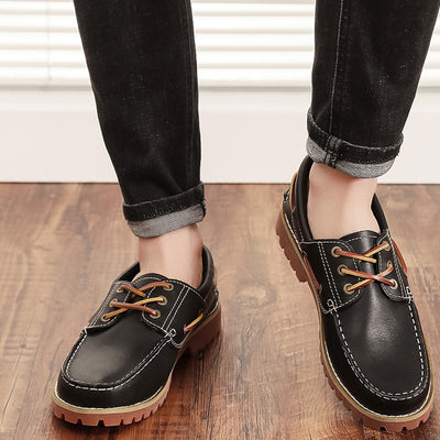 Zapatos Casuales Británicos de Cuero Genuino para Hombre - Diseño Clásico Bajo - Image 13