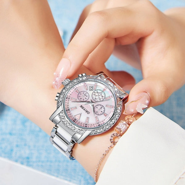 Reloj de Lujo Versátil para Mujer - Resistente al Agua con Diamantes
