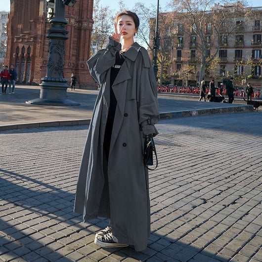 Abrigo Trench Largo con Cintura Ajustable - Image 3