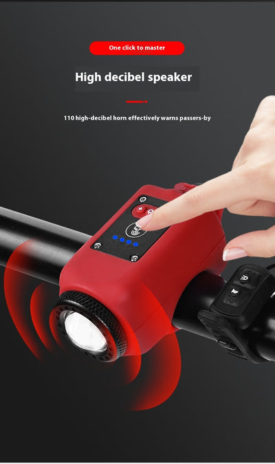 Luz Frontal con Claxon de Alta Potencia para Bicicleta - Recargable USB y Resistente al Agua - Image 8