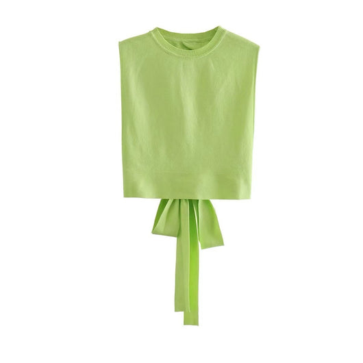 Blusa Cropped Anudada sin Espalda ni Mangas - Image 2