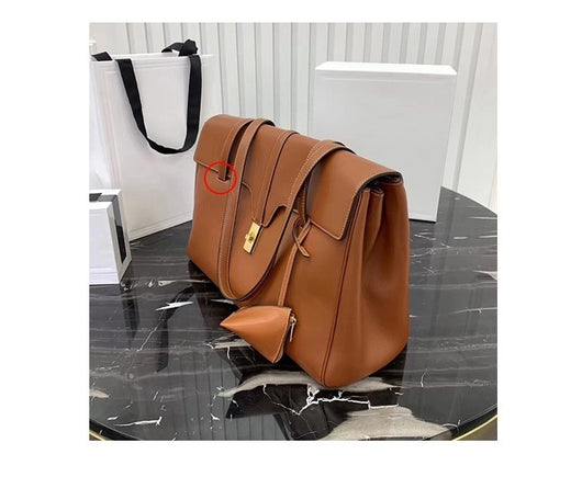 Bolso Tote de Cuero Genuino de Gran Capacidad - Image 6