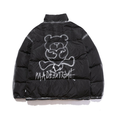Chaqueta Acolchada para Hombre con Estampado Graffiti Bear - Algodón Premium - Image 6