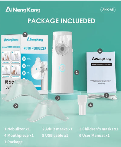 Nebulizador Portátil Silencioso de Malla Fina para Bebés y Familia - Image 7
