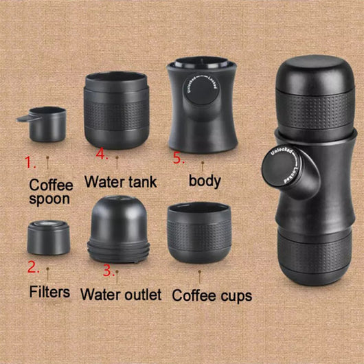 Cafetera Portátil de Presión Manual - Espresso Italiano para Oficina y Viajes - Image 9