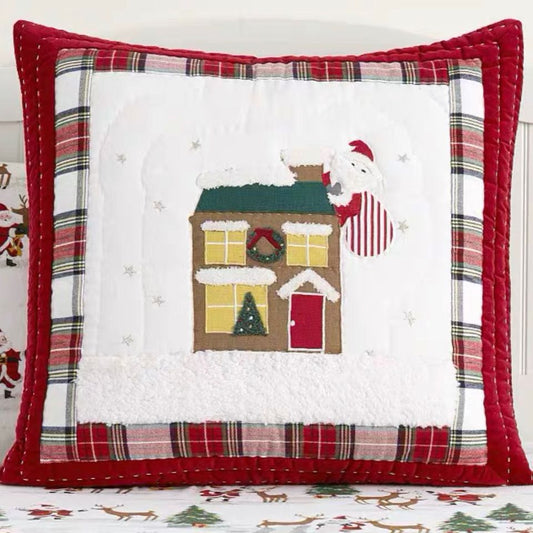 Cojín Navideño Bordado con Diseño Festivo - Image 2