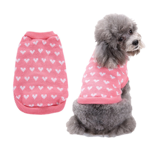 Suéter Cálido para Perro Diseño Amor Rojo Otoño Invierno - Image 5