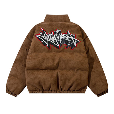 Chaqueta Acolchada de Algodón con Letras Bordadas - Image 10