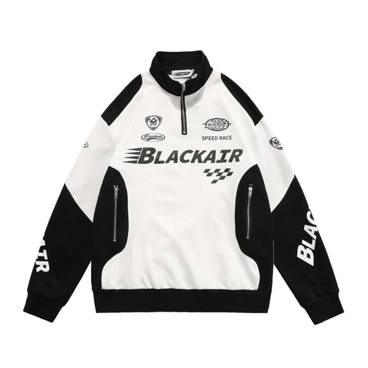 Traje de Motociclismo Retro Street Racing con Letras Minimalistas - Image 6