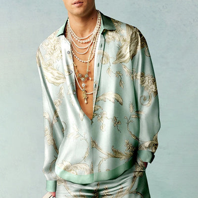 Camisa Casual Holgada con Estampa 3D para Hombre - Image 4
