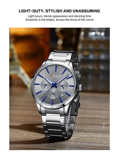 Reloj de Negocios Impermeable para Hombre con Calendario de Seis Manecillas - Image 8