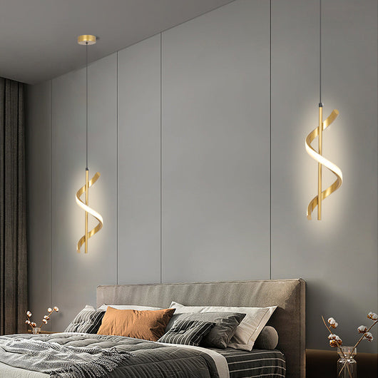 Lámpara Espiral Moderna para Comedor y Dormitorio - Image 4