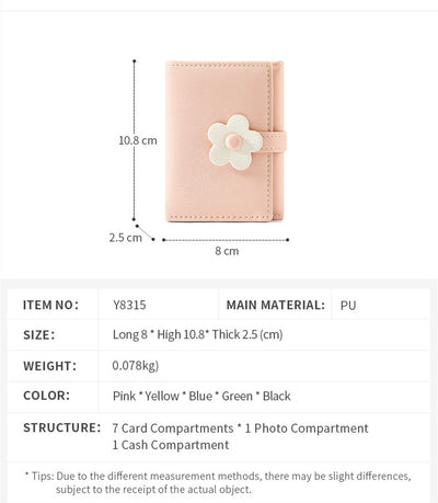 Monedero Floral Compacto - Billetera Pequeña con Diseño Flores - Image 9