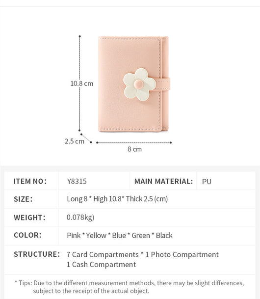 Monedero Floral Compacto - Billetera Pequeña con Diseño Flores - Image 9