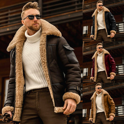 Chaqueta Táctica Militar para Hombre con Cuello de Piel y Forro Polar