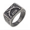 Anillo de Acero Titanio Vintage para Hombre