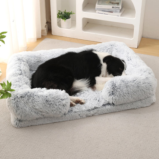 Cama Redonda Acolchada para Perros y Gatos