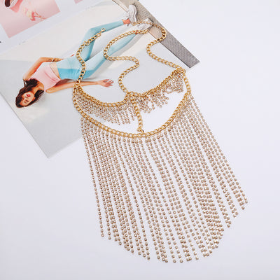 Cadena de Cabeza Punk con Strass y Borlas - Estilo Europeo y Americano - Image 10