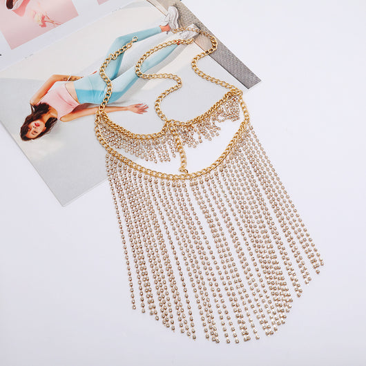Cadena de Cabeza Punk con Strass y Borlas - Estilo Europeo y Americano - Image 10