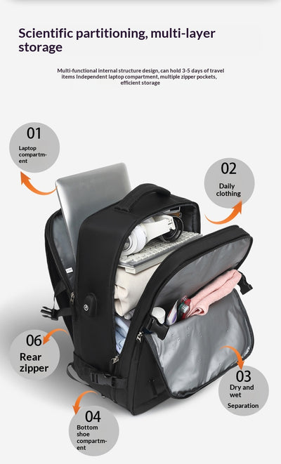 Mochila Laptop Impermeable para Viajes con Compartimento Seco-Húmedo - Image 16